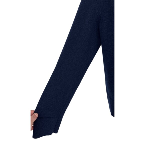 Banana Republic Navy Extra Fine Merino Wool Button-Up Cardigan Sweater Size L - Picture 3 of 8